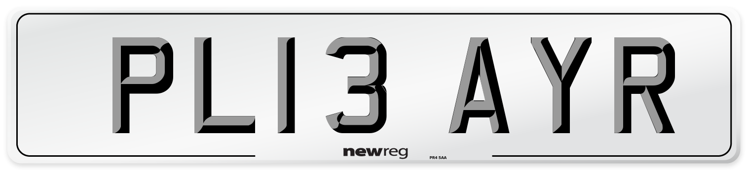 PL13 AYR Number Plate from New Reg